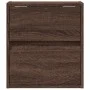 Wall-mounted bedside tables with LED lights, 2 units, brown oak. by , Nightstands - Ref: Foro24-3307974, Price: 76,87 €, Disc...