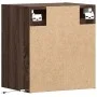 Wall-mounted bedside tables with LED lights, 2 units, brown oak. by , Nightstands - Ref: Foro24-3307974, Price: 76,87 €, Disc...