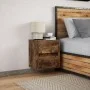 Wall-mounted bedside table with LED lights in smoked oak. by , Nightstands - Ref: Foro24-3307969, Price: 52,56 €, Discount: %