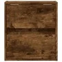 Wall-mounted bedside table with LED lights in smoked oak. by , Nightstands - Ref: Foro24-3307969, Price: 52,56 €, Discount: %