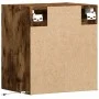 Wall-mounted bedside table with LED lights in smoked oak. by , Nightstands - Ref: Foro24-3307969, Price: 52,56 €, Discount: %