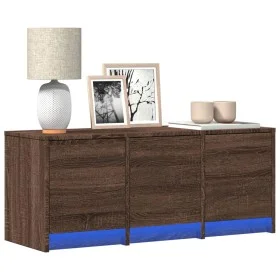 LED-TV-Möbel aus braunem Eichen-Ingenieurholz, 97x34x40 cm. von , TV-Möbel - Ref: Foro24-852242, Preis: 74,92 €, Rabatt: %