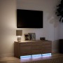 LED-TV-Möbel aus braunem Eichen-Ingenieurholz, 97x34x40 cm. von , TV-Möbel - Ref: Foro24-852242, Preis: 75,93 €, Rabatt: %