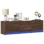 LED TV stand in brown oak engineered wood, 140x34x40 cm by , TV Furniture - Ref: Foro24-852249, Price: 95,48 €, Discount: %