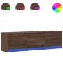 LED TV stand in brown oak engineered wood, 140x34x40 cm by , TV Furniture - Ref: Foro24-852249, Price: 96,95 €, Discount: %
