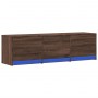 LED TV stand in brown oak engineered wood, 140x34x40 cm by , TV Furniture - Ref: Foro24-852249, Price: 96,95 €, Discount: %