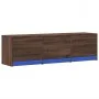 LED TV stand in brown oak engineered wood, 140x34x40 cm by , TV Furniture - Ref: Foro24-852249, Price: 95,48 €, Discount: %