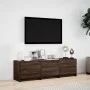 LED-TV-Möbel aus braunem Eichenfurnierholz, 140x34x40 cm. von , TV-Möbel - Ref: Foro24-852249, Preis: 95,48 €, Rabatt: %