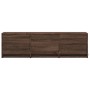LED TV stand in brown oak engineered wood, 140x34x40 cm by , TV Furniture - Ref: Foro24-852249, Price: 96,95 €, Discount: %