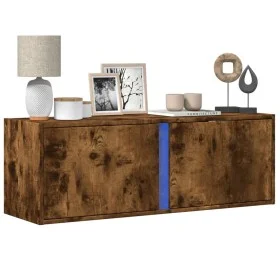Wand-TV-Möbel mit LED-Lichtern in geräucherter Eiche 100x31x35 cm von , TV-Möbel - Ref: Foro24-852268, Preis: 59,01 €, Rabatt: %