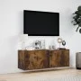 Wand-TV-Möbel mit LED-Lichtern in geräucherter Eiche 100x31x35 cm von , TV-Möbel - Ref: Foro24-852268, Preis: 59,01 €, Rabatt: %