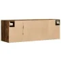 Wall-mounted TV stand with smoked oak finish and LED lights 100x31x35 cm by , TV Furniture - Ref: Foro24-852268, Price: 59,01...