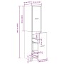 Medizinschrank aus braunem Eichenholz, 30x41x144,5 cm. von , Schließfächer und Lagerschränke - Ref: Foro24-855175, Preis: 76,...