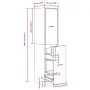 Medizinschrank aus braunem Eichenholz, 30x41x144,5 cm. von , Schließfächer und Lagerschränke - Ref: Foro24-855175, Preis: 87,...