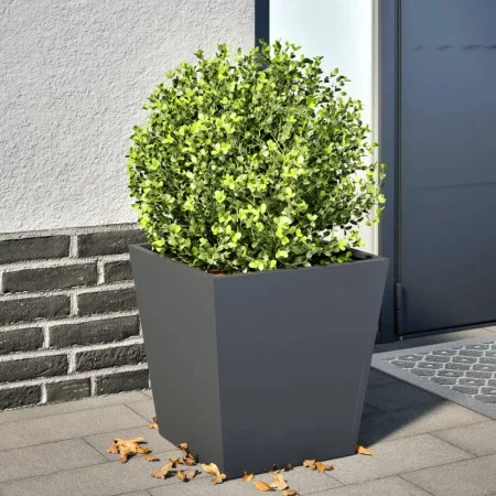 Anthracite grey steel planter 40x40x40 cm by , Pots and planters - Ref: Foro24-851056, Price: 43,48 €, Discount: %
