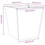 Pflanzgefäß aus anthrazitgrauem Stahl 40x40x40 cm von , Töpfe und Pflanzgefäße - Ref: Foro24-851056, Preis: 41,20 €, Rabatt: %