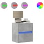 Mueble de TV de pared con luces LED gris hormigón 41x31x45 cm de , Muebles TV - Ref: Foro24-852277, Precio: 57,64 €