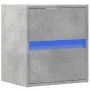 Wall-mounted TV stand with LED lights in concrete gray, 41x31x45 cm. by , TV Furniture - Ref: Foro24-852277, Price: 52,95 €, ...