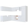 Juego de muebles de cocina 14 piezas aglomerado blanco de , Armarios de cocina - Ref: Foro24-3067666, Precio: 998,78 €, Descu...