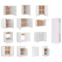 Juego de muebles de cocina 14 piezas aglomerado blanco de , Armarios de cocina - Ref: Foro24-3067666, Precio: 998,78 €, Descu...
