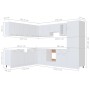 Juego de muebles de cocina 14 piezas aglomerado blanco de , Armarios de cocina - Ref: Foro24-3067666, Precio: 998,78 €, Descu...