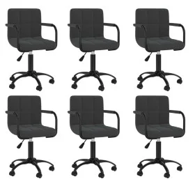 Swivel dining chairs 6 units black velvet by , dining chairs - Ref: Foro24-3088020, Price: 423,02 €, Discount: %