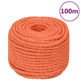 Orange 20 mm polypropylene work rope 100 m by , Ropes and metal cords - Ref: Foro24-152953, Price: 114,56 €, Discount: %