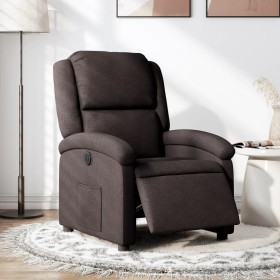 Sillón reclinable eléctrico tela marrón oscuro by , Armchairs - Ref: Foro24-3204145, Price: 233,30 €, Discount: %