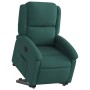 Sillón reclinable elevable tela verde oscuro by , Armchairs - Ref: Foro24-3204170, Price: 253,83 €, Discount: %