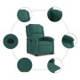 Sillón reclinable elevable tela verde oscuro by , Armchairs - Ref: Foro24-3204170, Price: 253,83 €, Discount: %