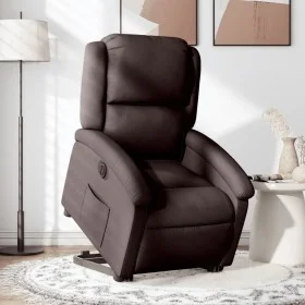 Sillón eléctrico reclinable elevable de tela marrón oscuro by , Armchairs - Ref: Foro24-3204193, Price: 326,66 €, Discount: %