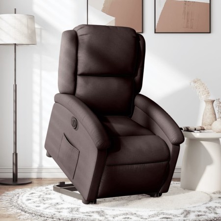 Sillón eléctrico reclinable elevable de tela marrón oscuro by , Armchairs - Ref: Foro24-3204193, Price: 299,89 €, Discount: %