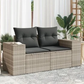 Sofá de jardín con cojines 2 plazas ratán sintético gris claro by , Outdoor sofas - Ref: Foro24-366187, Price: 179,83 €, Disc...