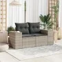Sofá de jardín con cojines 2 plazas ratán sintético gris claro by , Outdoor sofas - Ref: Foro24-366187, Price: 179,83 €, Disc...
