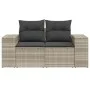 Sofá de jardín con cojines 2 plazas ratán sintético gris claro by , Outdoor sofas - Ref: Foro24-366187, Price: 179,83 €, Disc...
