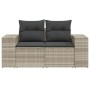 Sofá de jardín con cojines 2 plazas ratán sintético gris claro by , Outdoor sofas - Ref: Foro24-366187, Price: 183,39 €, Disc...