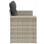 Sofá de jardín con cojines 2 plazas ratán sintético gris claro by , Outdoor sofas - Ref: Foro24-366187, Price: 179,83 €, Disc...
