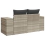 Sofá de jardín con cojines 2 plazas ratán sintético gris claro by , Outdoor sofas - Ref: Foro24-366187, Price: 183,39 €, Disc...
