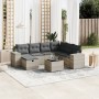 Gartensofagarnitur 8-teilig mit grauen Polstern aus synthetischem Rattan von , Gartensets - Ref: Foro24-3264468, Preis: 557,5...
