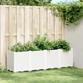 Jardinera PP blanco 160x40x53 cm by , Pots and planters - Ref: Foro24-367859, Price: 140,08 €, Discount: %