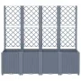 Jardinera con enrejado PP azul gris 160x40x140 cm de , Maceteros y jardineras - Ref: Foro24-367871, Precio: 153,97 €, Descuen...