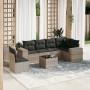 Set de sofás de jardín 7 pzas con cojines ratán PE gris claro by , Garden sets - Ref: Foro24-3222641, Price: 504,40 €, Discou...