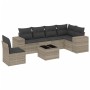 Set de sofás de jardín 7 pzas con cojines ratán PE gris claro by , Garden sets - Ref: Foro24-3222641, Price: 504,40 €, Discou...