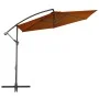 Sombrilla voladiza con palo de aluminio terracota 300 cm de vidaXL, Sombrillas - Ref: Foro24-313755, Precio: 118,62 €, Descue...