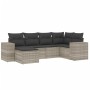 Set de sofás de jardín 6 pzas y cojines ratán sintético gris by , Garden sets - Ref: Foro24-3222861, Price: 415,04 €, Discoun...