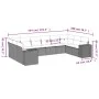 Set sofás jardín 10 pzas con cojines ratán sintético gris claro by , Garden sets - Ref: Foro24-3223071, Price: 703,82 €, Disc...