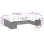 Set sofás jardín 10 pzas con cojines ratán sintético gris claro by , Garden sets - Ref: Foro24-3223071, Price: 716,57 €, Disc...