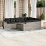 Set de sofás de jardín 11 pzas y cojines ratán sintético gris by , Garden sets - Ref: Foro24-3223101, Price: 757,11 €, Discou...