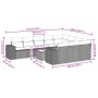 Set de sofás de jardín 11 pzas y cojines ratán sintético gris by , Garden sets - Ref: Foro24-3223101, Price: 771,17 €, Discou...