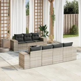 Set de sofás de jardín 8 pzas y cojines ratán sintético gris by , Modular outdoor sofas - Ref: Foro24-3222331, Price: 572,91 ...